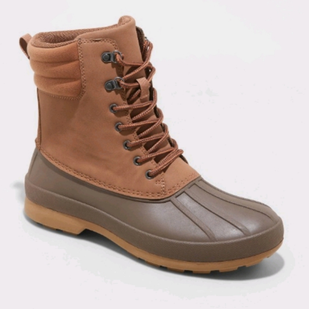Goodfellow & Co Men's Cody Waterproof Duck Boots ~ Brown - Picture 2 of 16